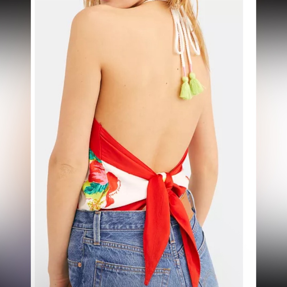 Free people Hibiscus 🌺 haltertopbodysuit - Picture 5 of 8